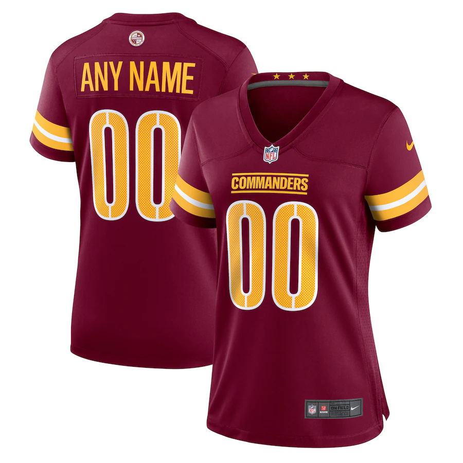 Women Washington Commanders Nike Burgundy Game Custom Player NFL Jersey->customized nfl jersey->Custom Jersey